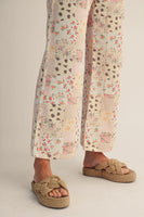 LovLov Vintage Pastel Floral Patchwork Wide Leg Pants in Floral ON ORDER