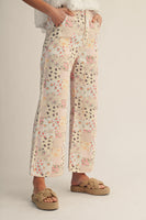 LovLov Vintage Pastel Floral Patchwork Wide Leg Pants in Floral ON ORDER