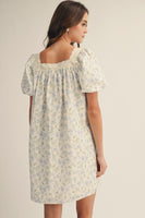 LovLov Blue Ribbon Meadow Bloom Dress in Floral