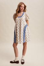 Load image into Gallery viewer, Listicle Polka Dot Ruffle Mini Dress in Dusty Blue
