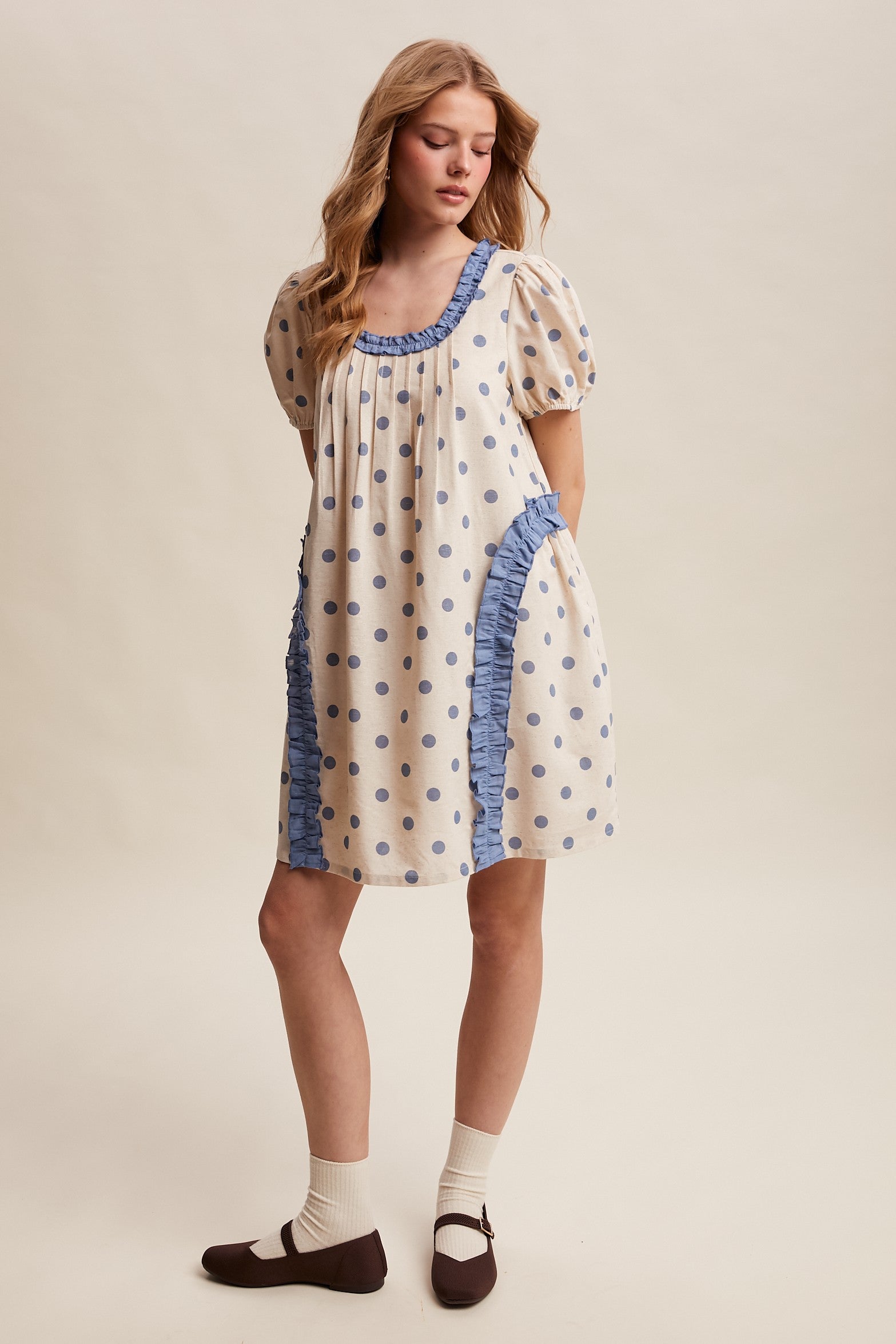 chinese dress ladies Lucia Linen Dress  Marine Layer