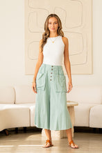 Load image into Gallery viewer, Sew in Love High Rise Cropped Wide Leg Pants in Sage
