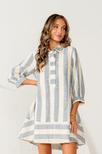 Load image into Gallery viewer, Sew in Love Vertical Striped Dress in Oatmeal/Denim
