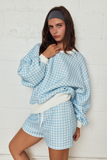Papermoon Gingham Lounge Set in Blue