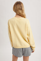 Wishlist Knit FISH Sweater in Lemon
