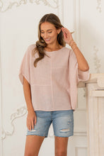 Load image into Gallery viewer, Sew in Love Patchwork Striped Dolman Sleeve Top in Terracotta
