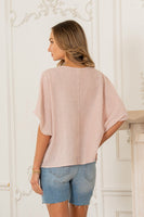 Sew in Love Patchwork Striped Dolman Sleeve Top in Terracotta