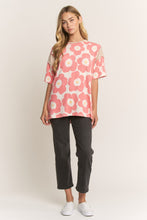 Load image into Gallery viewer, Heimish Urban Floral Ribbed Knit Top in Ivory/Coral
