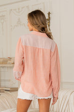 Load image into Gallery viewer, Sew in Love Relaxed Fit Mixed Pattern Button Down Shirt in Terracota/Ivory
