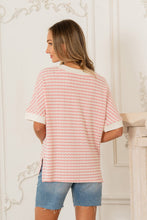 Load image into Gallery viewer, Sew in Love Textured Striped Top in Blush/White
