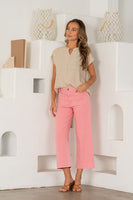 Sew in Love Wide Leg Pants in Rose Pink