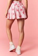 Load image into Gallery viewer, Peach Love Rose With Ribbon Bow Print Skort in Light Pink
