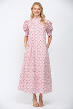 Load image into Gallery viewer, FATE Floral Print Front Button Down Maxi Dress in Pink Multi
