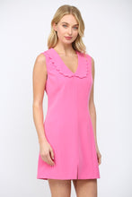 Load image into Gallery viewer, FATE Scalloped Peter Pan Collar Mini Dress in Bubblegum Pink
