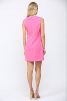 FATE Scalloped Peter Pan Collar Mini Dress in Bubblegum Pink