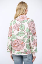 Load image into Gallery viewer, FATE Pastel Floral Print Knit Mock Neck Sweater in Soft Pink Multi
