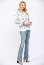 Load image into Gallery viewer, FATE Animal Jacquard Knit Sweater in White Charcoal
