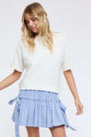 Wishlist Waffle Knit Top in Cream