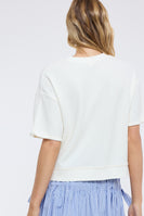 Wishlist Waffle Knit Top in Cream