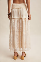 Load image into Gallery viewer, Listicle Embroidered Maxi Skirt in Ecru
