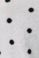 Le Lis Polka Dot Lightweight Sweater Cardigan in Heather Grey-Black Dot