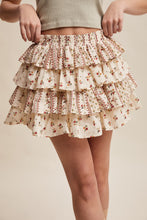 Load image into Gallery viewer, Listicle Floral Ruffle Mini Skort
