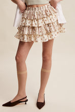 Load image into Gallery viewer, Listicle Floral Ruffle Mini Skort
