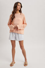 Load image into Gallery viewer, Wishlist Button Detail Striped Shorts in Off White/Navy
