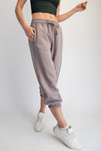 Load image into Gallery viewer, Rae Mode French Terry Cropped Jogger Pants in Stone Taupe
