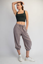 Load image into Gallery viewer, Rae Mode French Terry Cropped Jogger Pants in Stone Taupe
