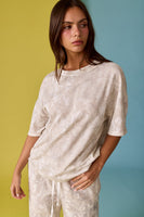 Papermoon Ribbed Loose Fit Top in Camo