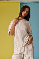 Papermoon Ribbed Loose Fit Top in Camo