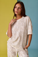 Papermoon Ribbed Loose Fit Top in Camo