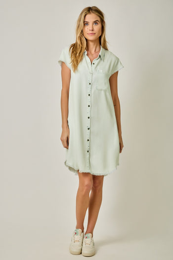 Mystree Tencel Dress in Ice Blue