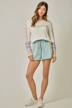 Load image into Gallery viewer, Mystree Color Block Sweater with Fish Design in Off White Mix
