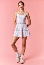 Load image into Gallery viewer, Peach Love Fitted Floral and Stripe Romper in Light Pink Multi
