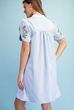 Load image into Gallery viewer, GiGio Floral Embroidered Dress in Sky Blue
