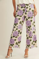 LovLov Floral Boutique Wide Leg Pants in Lavender