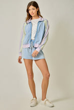 Load image into Gallery viewer, Mystree Color Blocked Jacket in Soft Blue/Lavender (JACKET ONLY)
