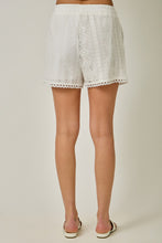Load image into Gallery viewer, Mystree Mixed Lace Scallop Edge Shorts in Off White (SHORTS ONLY)
