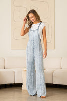 Sew in Love Denim Wide Leg Jumpsuit in Light Denim