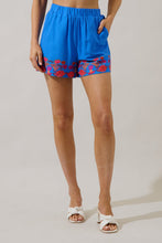 Load image into Gallery viewer, Sugarlips Jass High Waist Shorts in Blue-Red Multi
