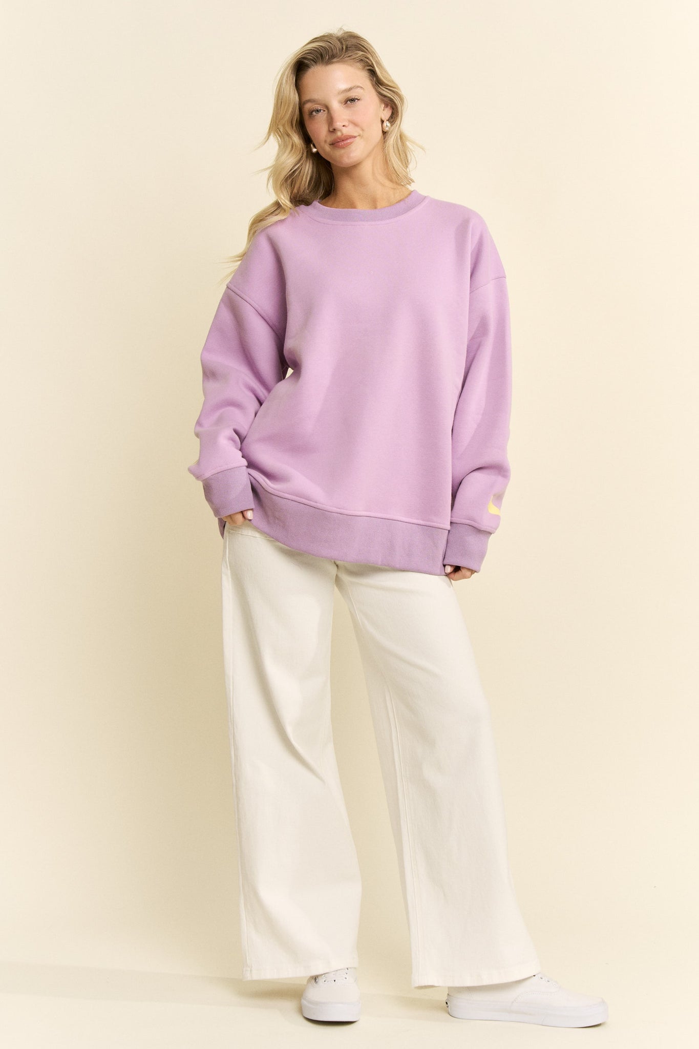 Jade by Jane BE YOURSELF LOVE YOURSELF Sweatshirt in Lavender