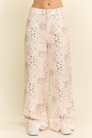 Jade by Jane Floral Patchwork Wide Leg Pants in Multi Color
