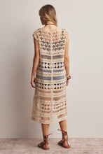 Load image into Gallery viewer, Forte Midi Length Crochet Cardigan in Cream
