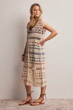 Load image into Gallery viewer, Forte Midi Length Crochet Cardigan in Cream
