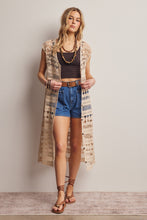 Load image into Gallery viewer, Forte Midi Length Crochet Cardigan in Cream
