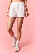 Load image into Gallery viewer, Peach Love French Terry Floral Set with USA Patches in Light Pink
