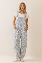 Load image into Gallery viewer, Oddi Floral Printed Cropped Overall Jumpsuit in Washed Flower
