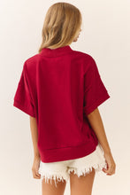 Load image into Gallery viewer, Oddi OVERSIZED State of ALABAMA Patched Sweatshirt in Dark Red
